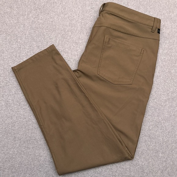 7 Diamonds Infinity 7-Pocket Pants Mens 38x30 Brown Slim Fit Golf Performance - Picture 1 of 10